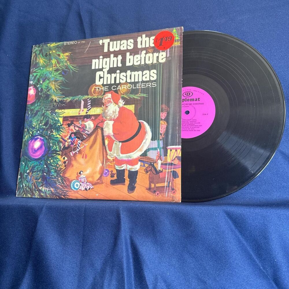 1960s Christmas vinyl LP record "Twas the Night Before Christmas" holiday